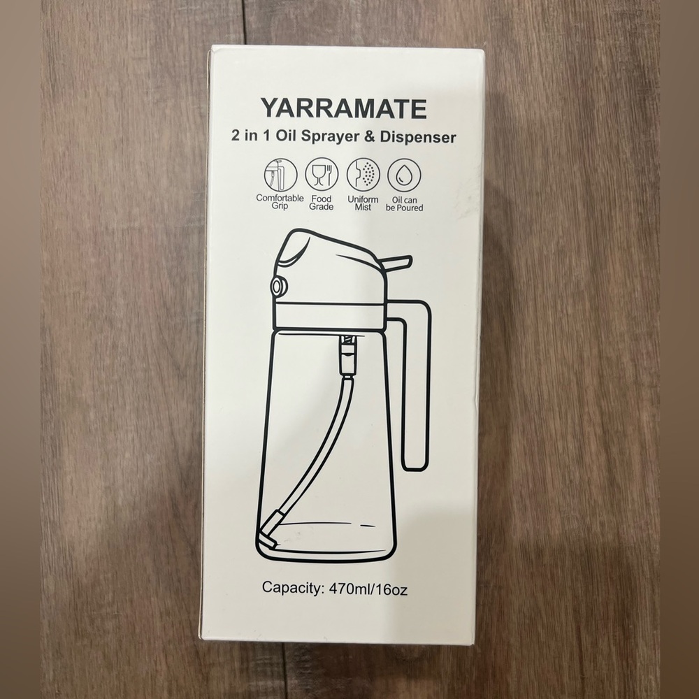 YARRAMATE Oil Sprayer for Cooking, 2 in 1 Olive Oil Dispenser Bottle for Kitchen